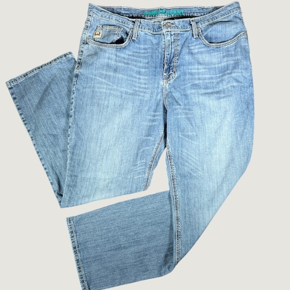Cinch Grant Mens Relaxed Fit Straight Leg Jeans Light Wash 40x32 MB50837001